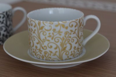 画像1: 白磁用転写紙　NEWアラベスク メタリックゴールド