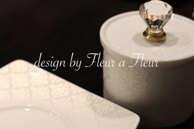 画像2: 白磁用転写紙　tiny damask 　パールホワイト