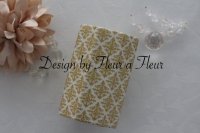 白磁用転写紙　tiny damask 　メタリックゴールド