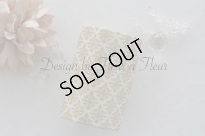 画像1: 白磁用転写紙　tiny damask 　メタリックゴールド　5枚お得セット