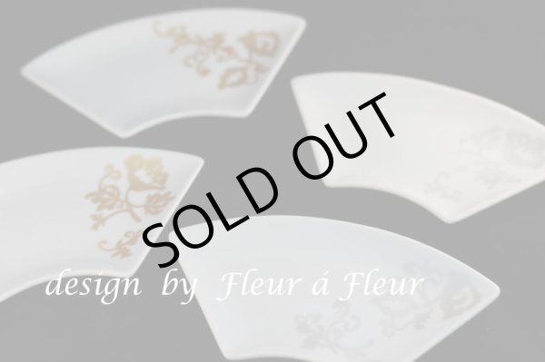 画像2: アウトレット！白磁用転写紙　モダンフラワー　メタリックゴールド (2)