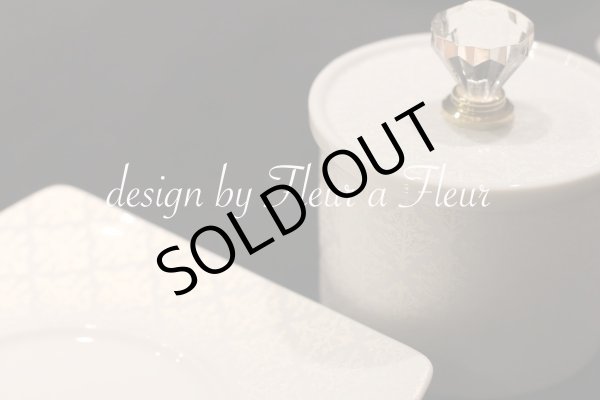 画像2: 白磁用転写紙　tiny damask 　パールホワイト (2)