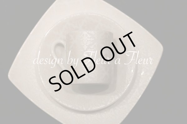 画像3: 白磁用転写紙　tiny damask 　メタリックベージュ　5枚お得セット (3)