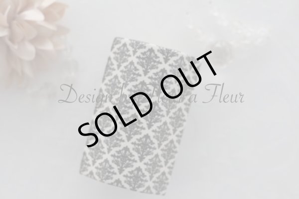 画像2: 白磁用転写紙　tiny damask 　ブラック＆メタリックゴールド　限定セット (2)