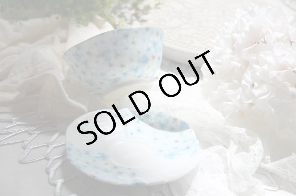 画像2: 白磁用転写紙　hydrangea　ブルー　5枚セット (2)