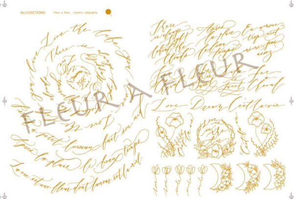 画像5: j'aime’s  calligraphyガラス用（ゴールド） (5)