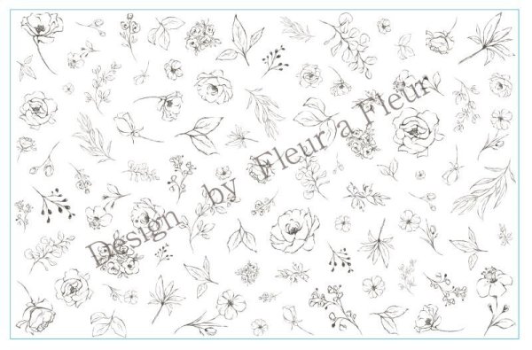 画像5: ガラス用転写紙　sketch flower (5)