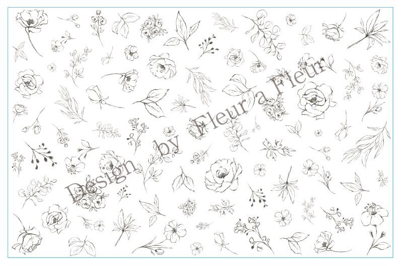 ガラス用転写紙sketchflowerポーセラーツのオリジナル転写紙販売